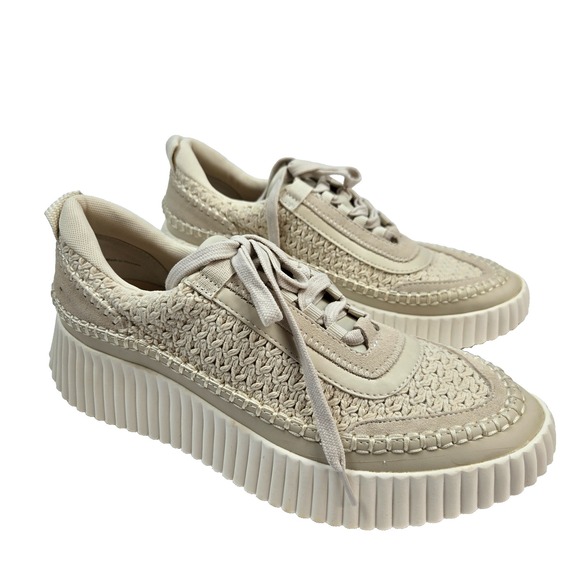 Dolce Vita Dolen Sandstone Knit Platform Sneakers Woman's Size 10 - Picture 1 of 13
